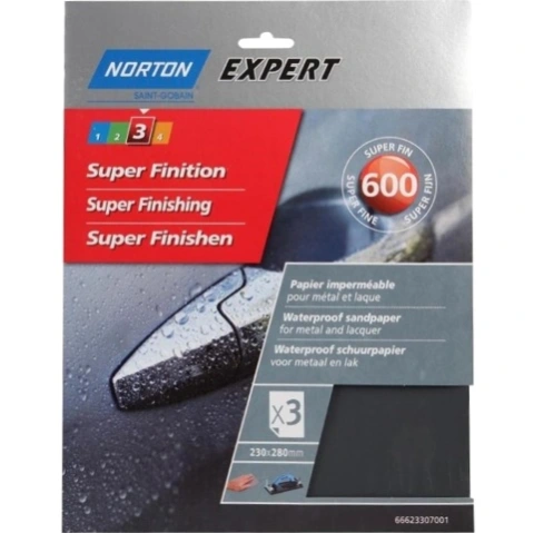 חבילת ניירות ליטוש - SUPER FINE DUTY NORTON ABRASIVES