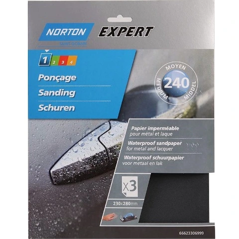 חבילת ניירות ליטוש - MEDIUM DUTY NORTON ABRASIVES