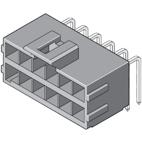 מחבר MOLEX למעגל מודפס - סדרת ULTRA-FIT - זכר 4 מגעים MOLEX