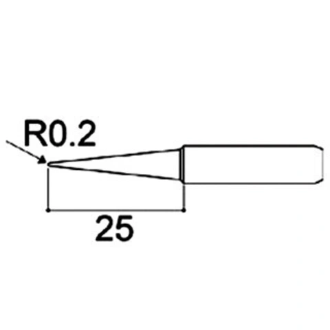 ראש למלחם - 0.2MM LONG CONICAL TENMA