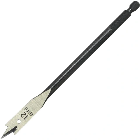 מקדח שטוח לעץ - CK TOOLS - 12MM X 160MM - E6.3 - HSS FLAT CK TOOLS