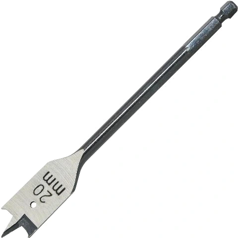 מקדח שטוח לעץ - CK TOOLS - 20MM X 160MM - E6.3 - HSS FLAT CK TOOLS