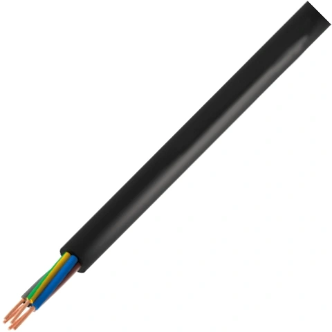 כבל חשמל גמיש - 5X1.5MM² - MULTICORE LSZH - בידוד שחור PRO-POWER