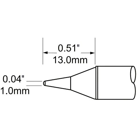 ראש לידית מלחם - METCAL SFV-CNL10 - CONICAL 1MM METCAL