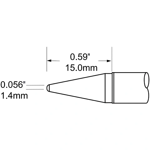 ראש לידית מלחם - METCAL SFV-CNL14 - CONICAL 1.4MM METCAL