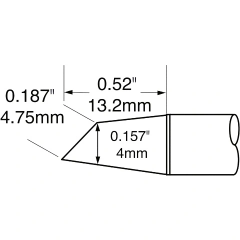 ראש לידית מלחם - METCAL STV-DRH440A - HOOF 4.75MM METCAL