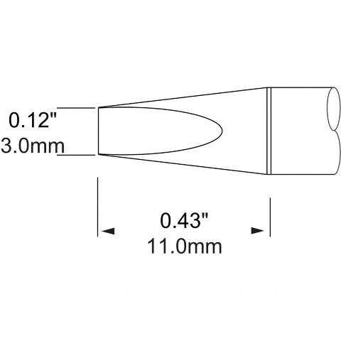 ראש לידית מלחם - METCAL SFP-CH30 - CHISEL 3MM METCAL