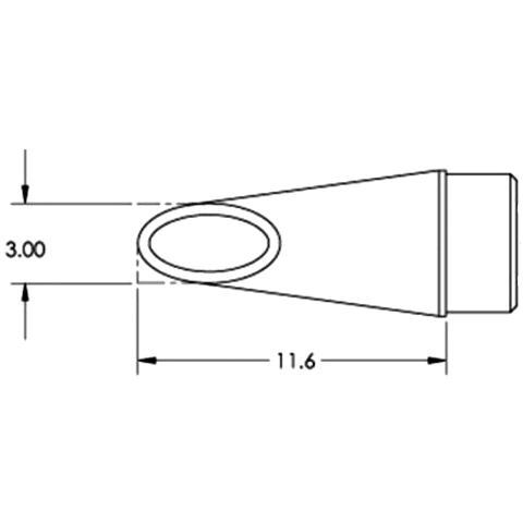 ראש לידית מלחם - METCAL SFP-WV30 - HOOF 3MM METCAL