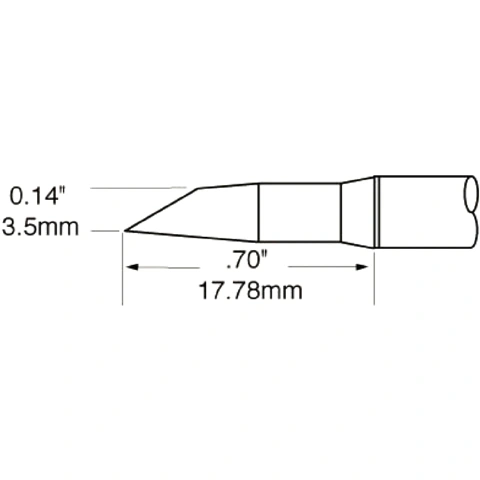 ראש לידית מלחם - METCAL STP-DRH35 - HOOF 3.5MM METCAL