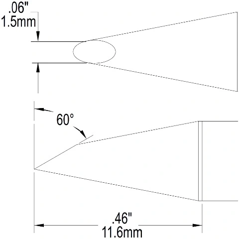 ראש לידית מלחם - METCAL STP-DRH615 - HOOF 1.5MM METCAL