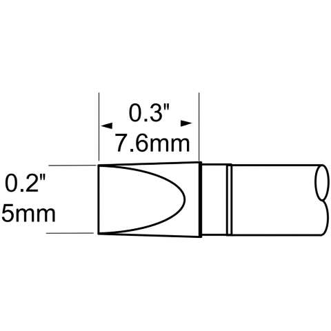 ראש לידית מלחם - METCAL SCP-CH50 - CHISEL 5MM METCAL