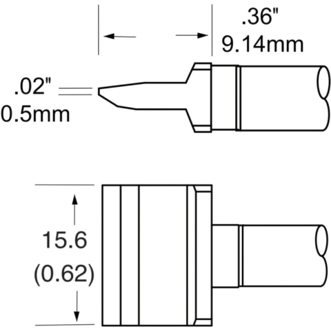 ראש לידית מלחם - METCAL RFP-BL2 - BLADE 15.4MM METCAL