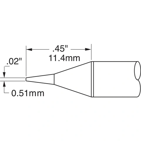 ראש לידית מלחם - METCAL SSC-622A - CONICAL 0.51MM METCAL