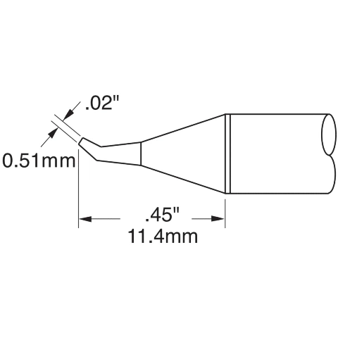 ראש לידית מלחם - METCAL SSC-626A - CONICAL 0.51MM METCAL