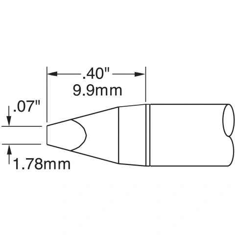 ראש לידית מלחם - METCAL SSC-637A - CHISEL 1.78MM METCAL