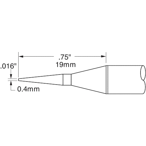 ראש לידית מלחם - METCAL SSC-645A - CONICAL 0.4MM METCAL