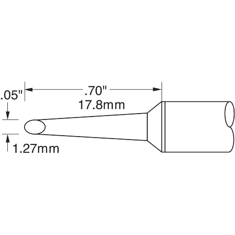 ראש לידית מלחם - METCAL SSC-667A - HOOF 1.27MM METCAL