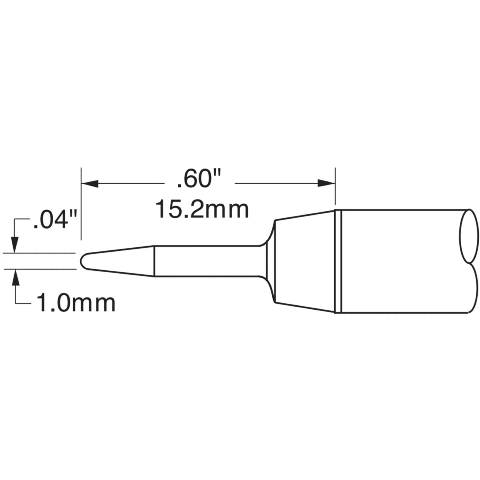 ראש לידית מלחם - METCAL SSC-701A - CONICAL 1MM METCAL