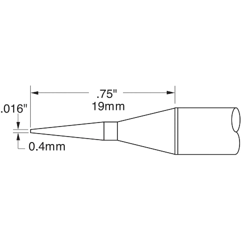 ראש לידית מלחם - METCAL SSC-745A - CONICAL 0.4MM METCAL