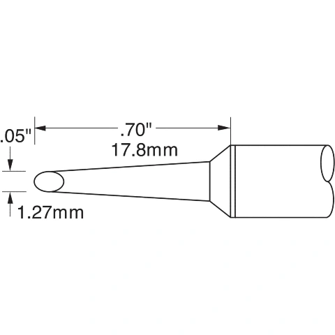 ראש לידית מלחם - METCAL SSC-767A - HOOF 1.27MM METCAL