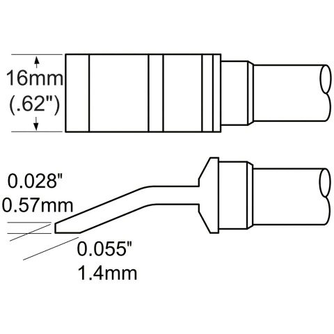 ראש לידית מלחם - METCAL TFP-BLH50 - HEAVY DUTY 16MM METCAL