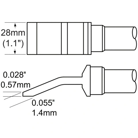 ראש לידית מלחם - METCAL TFP-BLH70 - HEAVY DUTY 28MM METCAL