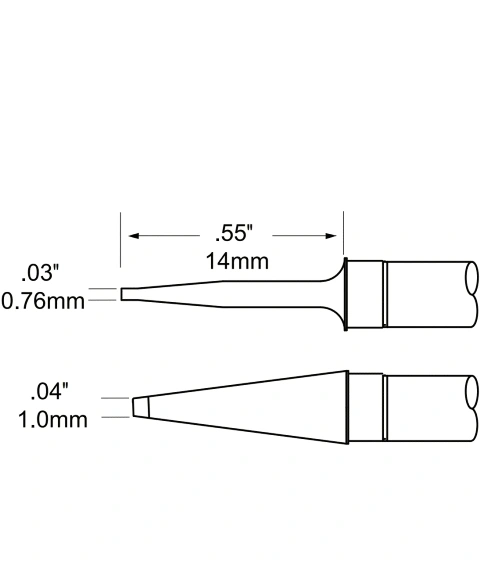 ראש לידית מלחם - METCAL TFP-BLP1 - BLADE 1MM METCAL