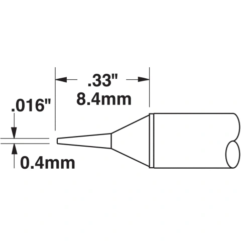 ראש לידית מלחם - METCAL STTC-022 - CONICAL 0.4MM METCAL