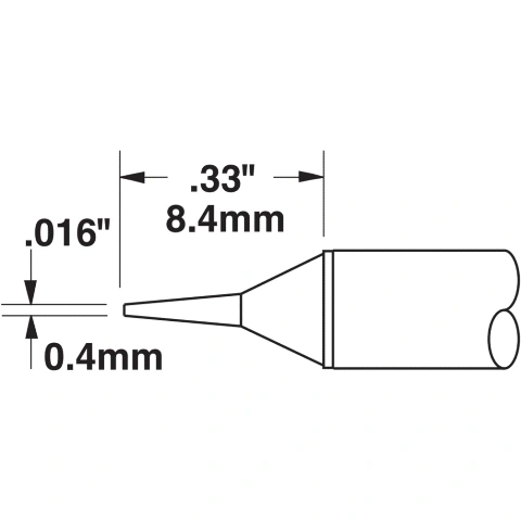 ראש לידית מלחם - METCAL STTC-122 - CONICAL 0.4MM METCAL