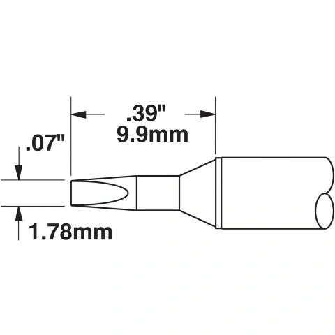 ראש לידית מלחם - METCAL STTC-137 - CHISEL 1.78MM METCAL