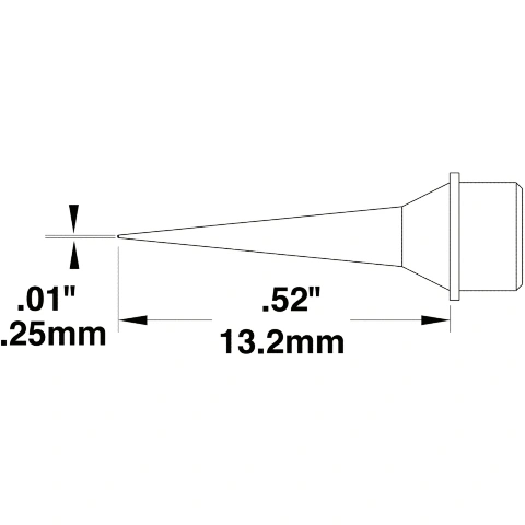 ראש לידית מלחם - METCAL STTC-190 - CONICAL 0.25MM METCAL