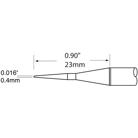 ראש לידית מלחם - METCAL PTTC-701 - CONICAL 0.4MM METCAL