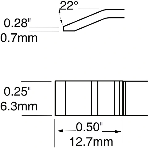 ראש לידית מלחם - METCAL PTTC-704 - BLADE 6.35MM METCAL