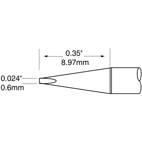 ראש לידית מלחם - METCAL UFTC-7CHL06 - CHISEL 0.6MM METCAL