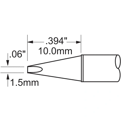 ראש לידית מלחם - METCAL PHT-750325 - CHISEL 1.5MM METCAL