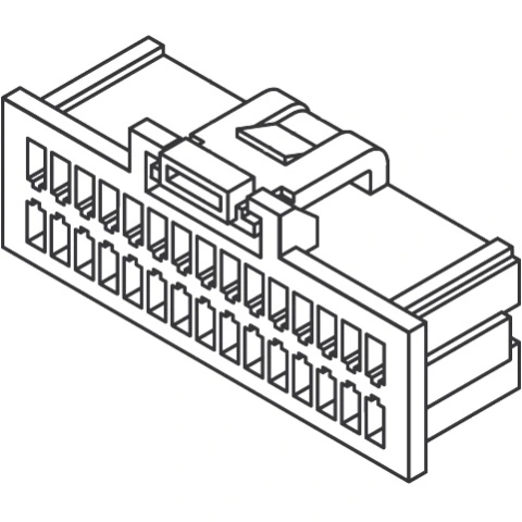 מחבר MOLEX ללחיצה לכבל - סדרת PICO-CLASP - נקבה 30 מגעים MOLEX