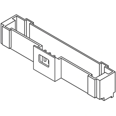 מחבר MOLEX להלחמה למעגל מודפס - סדרת PICO-CLASP - זכר 2 מגעים MOLEX