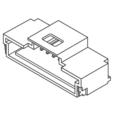 מחבר MOLEX להלחמה למעגל מודפס - סדרת PICO-CLASP - זכר 2 מגעים MOLEX