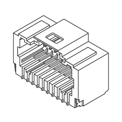 מחבר MOLEX להלחמה למעגל מודפס - סדרת PICO-CLASP - זכר 30 מגעים MOLEX