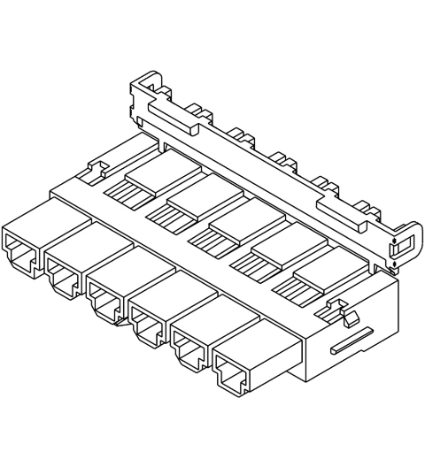 מחבר MOLEX ללחיצה לכבל - סדרת MINI FIT SR - נקבה 2 מגעים MOLEX