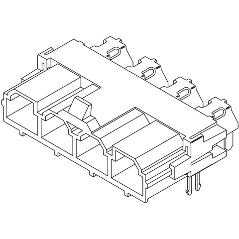 מחבר MOLEX למעגל מודפס - סדרת MINI FIT SR - זכר 2 מגעים MOLEX