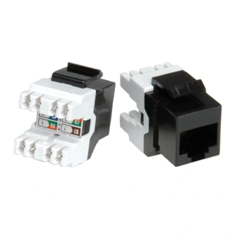 מחבר RJ45 8P8C - נקבה לנעיצה לפנל - CAT6 ROLINE