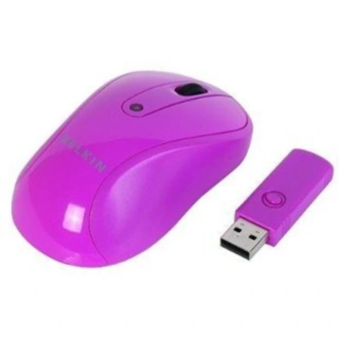 עכבר אופטי אלחוטי - BELKIN F5L075-USB-PINK BELKIN