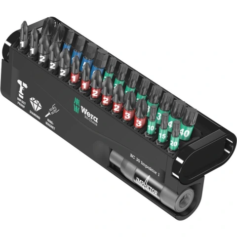 סט ביטים מקצועי - 30 יחידות - WERA BC IMPAKTOR 30 BIT WERA