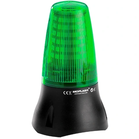 מנורת התראה ירוקה עם זמזם - LED , 24VDC , D/F , 90DB MOFLASH SIGNALLING