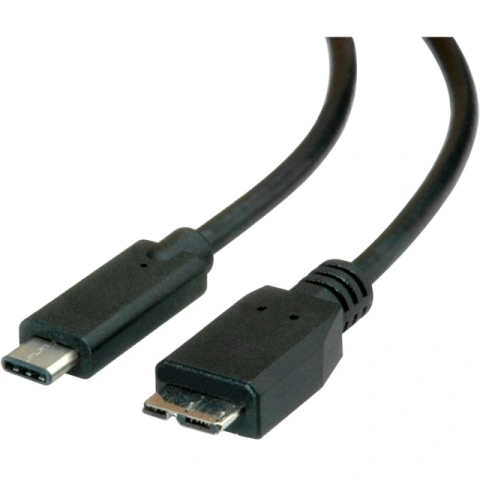 כבל 0.5M - USB3.1 C(M) ~ MICRO USB3.0 B(M) - USB ROLINE