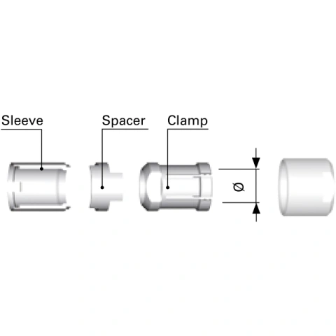 תפסן הגנה למחברים FISCHER - מידה E3 104.3/7.7 + B FISCHER CONNECTORS