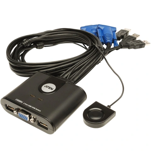 ממתג KVM לשני מחשבים - USB / VGA ATEN