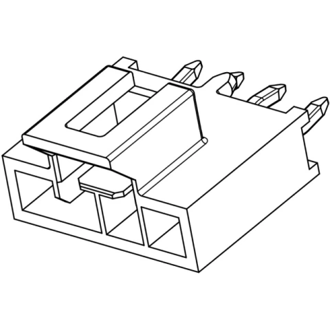 מחבר MOLEX להלחמה למעגל מודפס - סדרת NANO-FIT - זכר 2 מגעים MOLEX