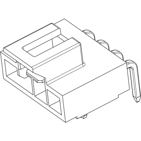 מחבר MOLEX להלחמה למעגל מודפס - סדרת NANO-FIT - זכר 4 מגעים MOLEX